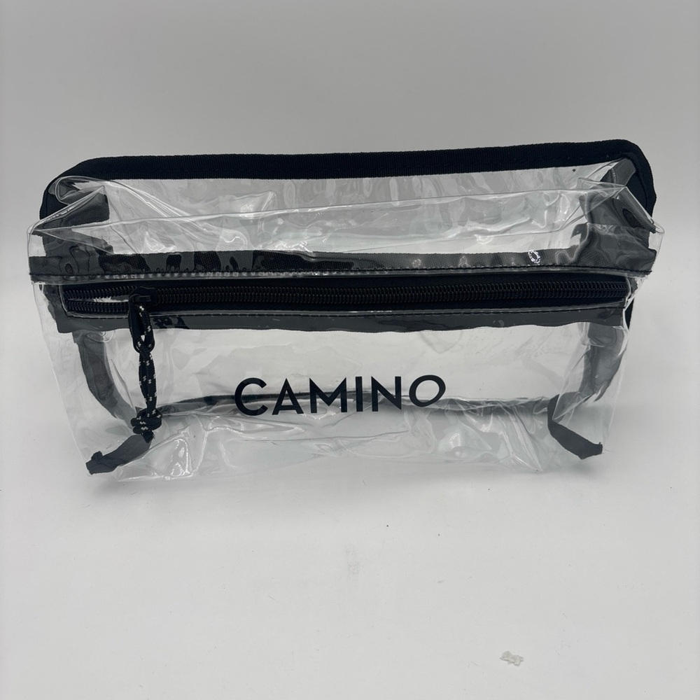 CAMINO Black and Gray Cosmetic Bag with Transparent‎ Design
